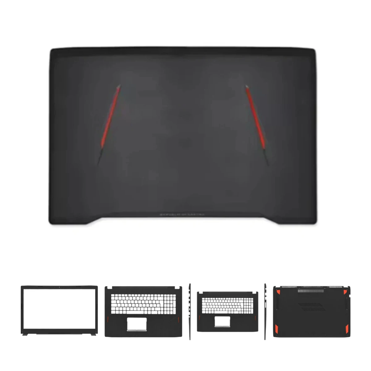 Top Rear Cover for Laptop S7, S7VS, S7VM, GL702VS, GL702VM: LCD Rear Cover, Front Bezel, Palm Rest, ABCD Bottom Cover, Hinge