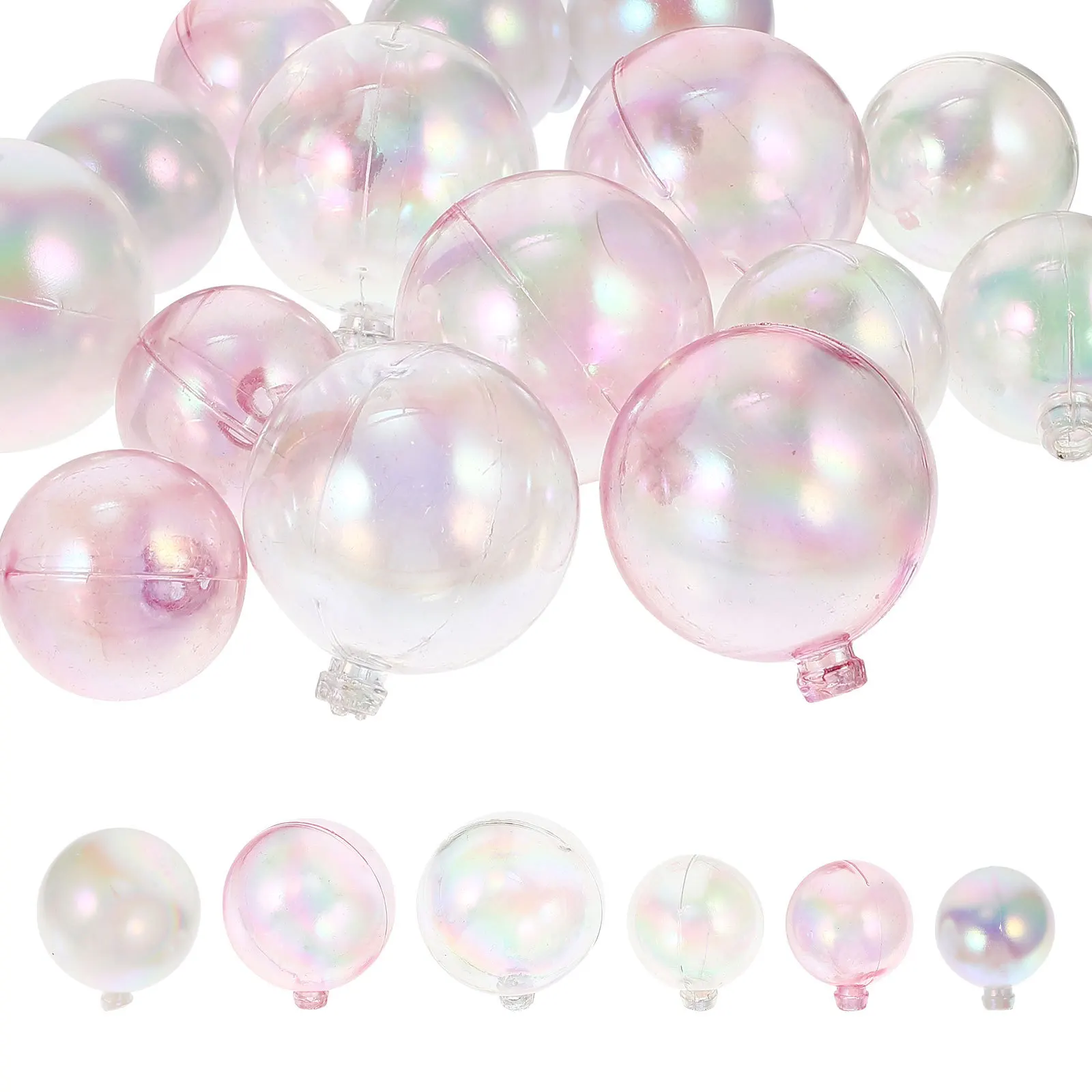 

18Pcs Plastic Ball Shaped Cupcake Toppers Colorful Mini Decorative Cake Adorns Replaceable Party Birthday Baking Cake Decor