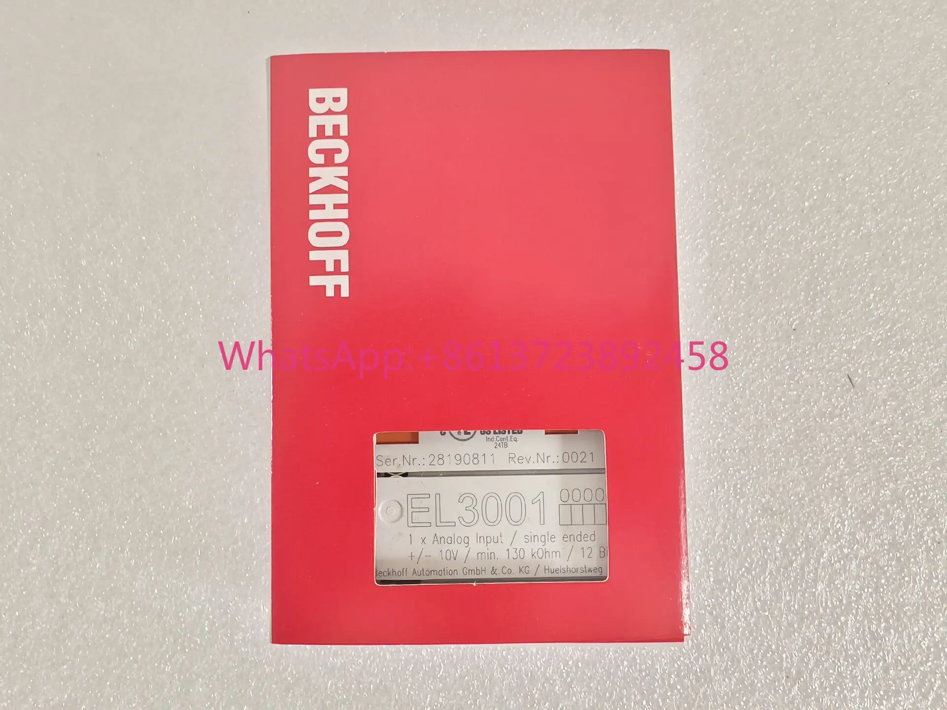 

BECKHOFF EL3001 German Beckhoff module