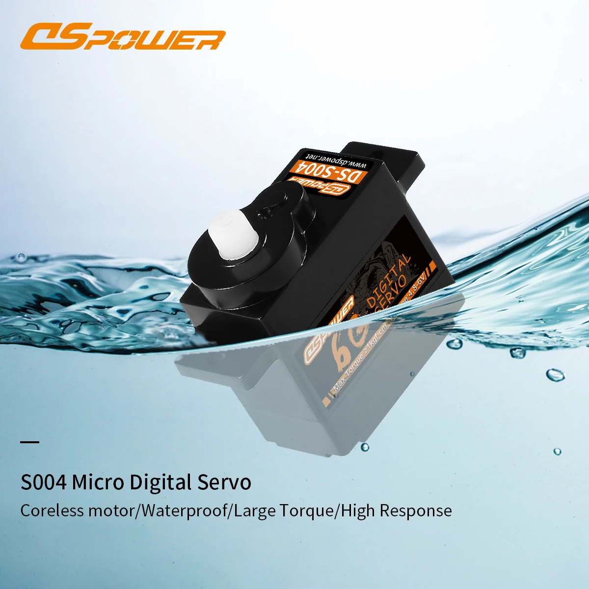 Dspower 6g micro digital à prova d'água, engrenagens de plástico coreless, servo para carro rc, avião, barco fixo, robô wltoys k969 k989 k999