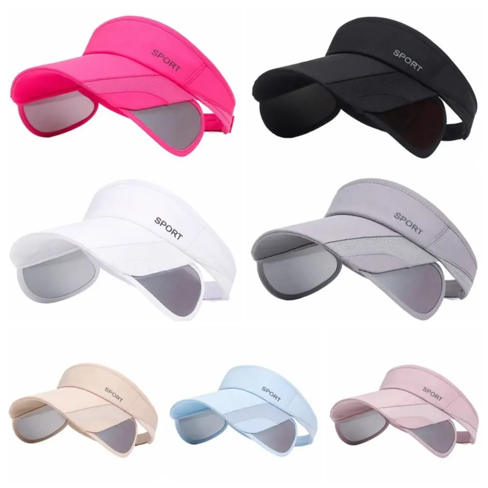 قبعة شمس رياضية كاجوال قابلة للتطوير بحافة واسعة للحماية من الأشعة فوق البنفسجية، قبعة علوية فارغة، قبعة جولف، قبعة بيسبول صيفية في الهواء الطلق