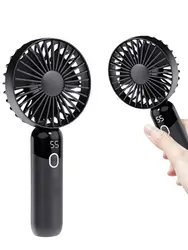 handheld fan, small fan, long battery life, silent, mini small fan, high wind power, with base, digital display, power display