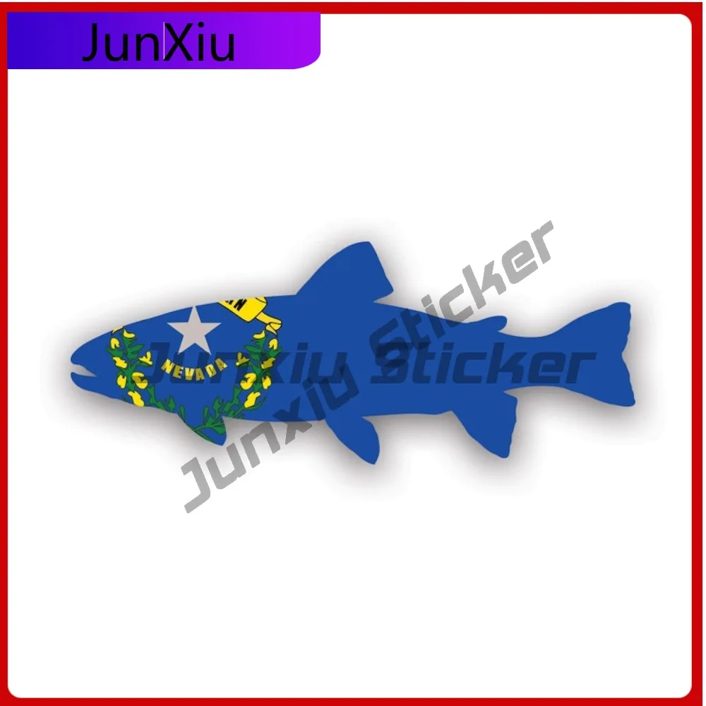 

Nevada State Shaped Trout Sticker Uv Protected Nv Fly Fishing Fish Fishers Freshwater Angler Salmonidae Car Sticker Vinyl Decal