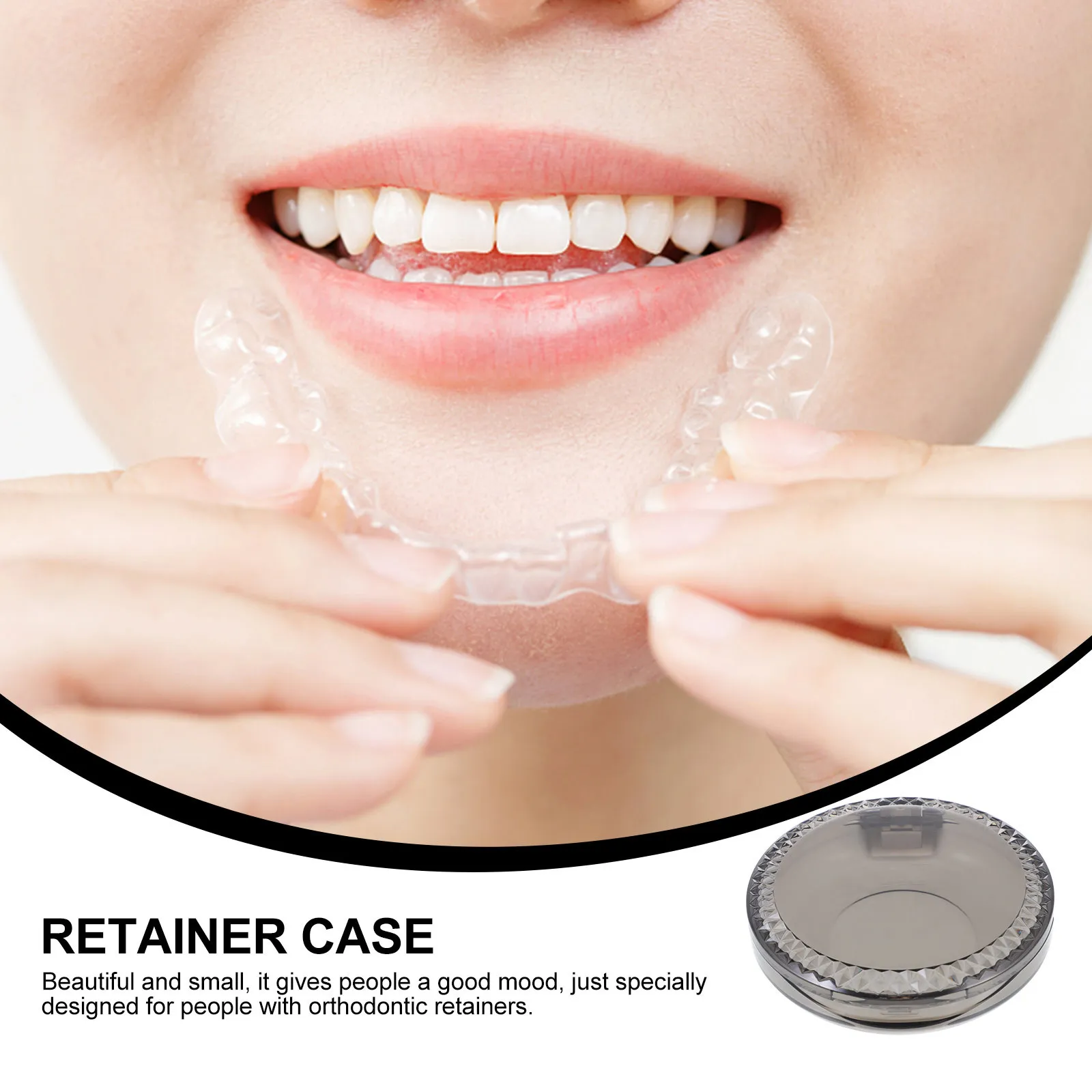 

1 шт. Премиальный ортодонтический контейнер для ретейнеров из PCTG, компактный, устойчивый к царапинам, портативный, для хранения зубных протезов и ухода за полостью рта