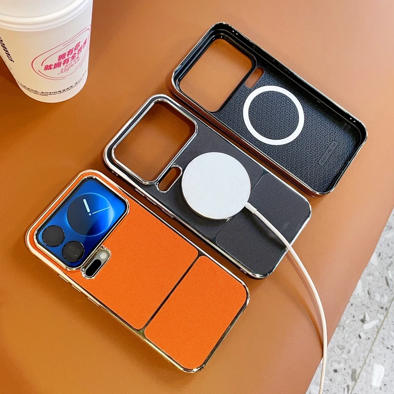 Plating For XiaoMi Mi 17 Pro Max Phone Case PC Leather Hard Shell Protective Fashion Shockproof Back Cover