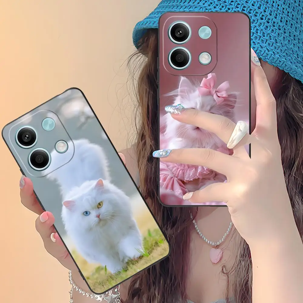 

Kitten Cute Cat Kawaii Phone Case for Xiaomi Redmi Note 14 13 12 11 A5 3 2 1 Pro Plus 4G 5G Colour Printing Luxury Cover Pretty