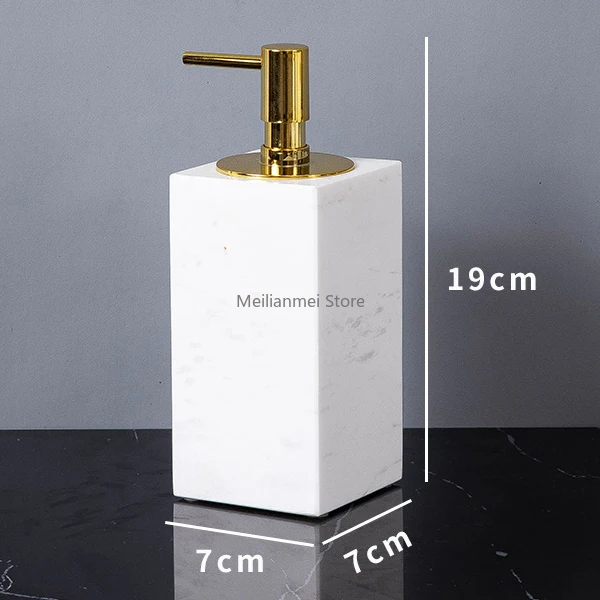 White Natural Marble Set for Bathroom Classic Minimalist Soap Dispenser Toothbrush Holder Tray Bathroom Set bathroom decor