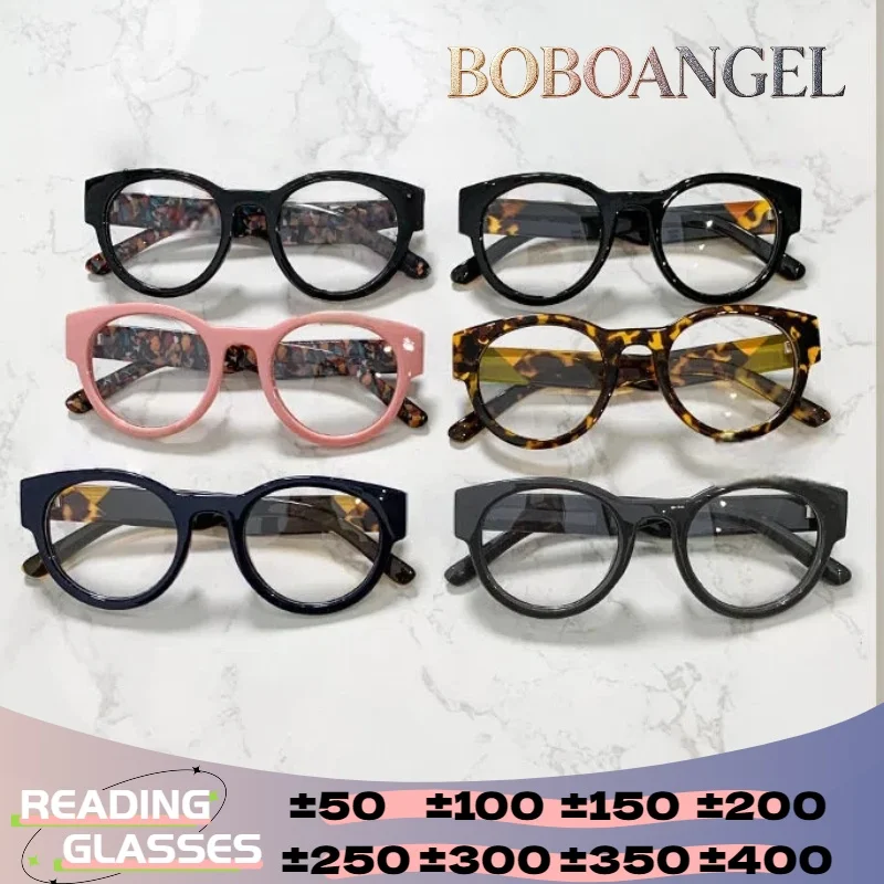 

BOBOANGEL Stylish Trendy Frame Women Anti Blue Light Reading Glasses Customizable Prescription Myopia HyperopiaMyopia Optical