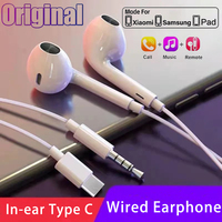 Original Type C Wired Headphone For Xiaomi Mi 14 13 12 Pro Ultra Lite 3.5MM Earphone Redmi Poco Huawei Samsung Earbuds Headset