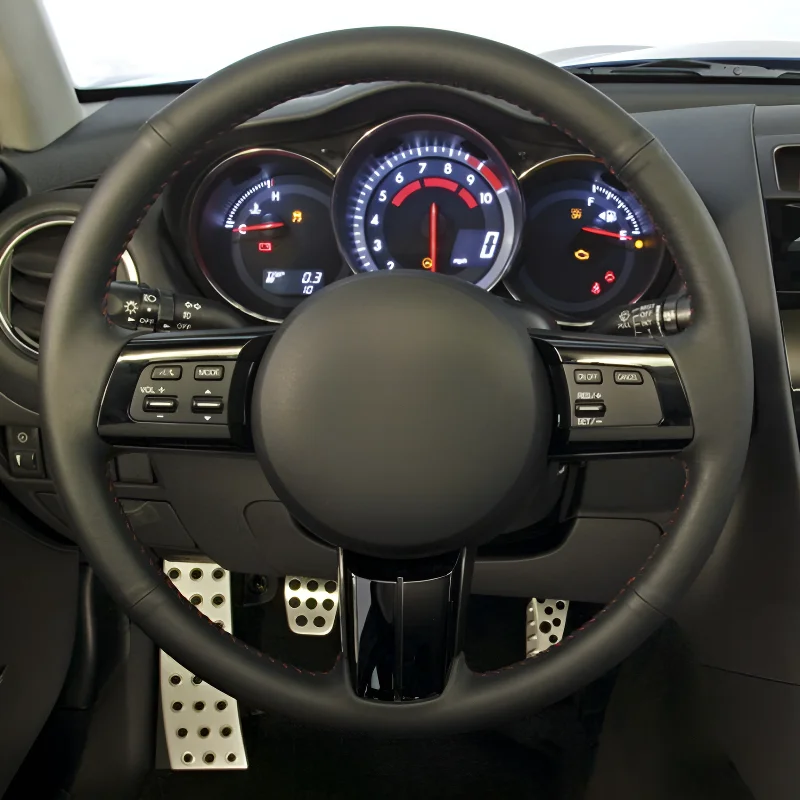 For Mazda RX-8 08Models Hand-stitched Car Steering Breathable; wear-resistant; skid-proof full coverage modification desig