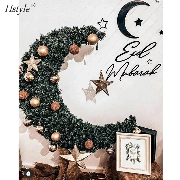 6ft 100 LED Lighted Moon-Star Eid Tree Decoration Ramadan Christmas Party Wedding Living Room Indoor Outdoor Ramadan Decor SD087