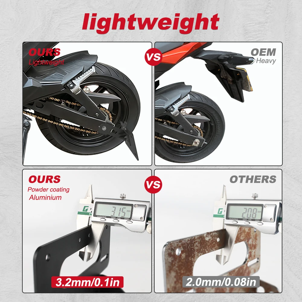 Motorcycle Side Mount License Plate Holder Bracket Z125 Pro 2017 2018 2019 2020 2021 2022 2023 2024 2025 For Kawasaki view 5