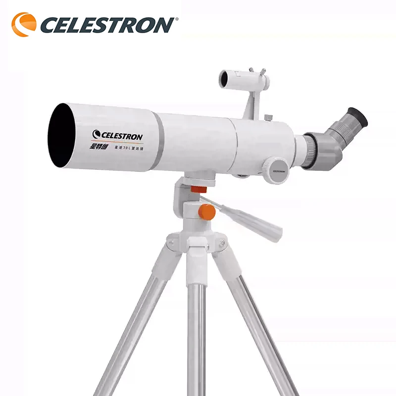 Celestron Refractor Telescope Fully Coated Optical with 45° Erect Image Diagonal Aluminum Tripod for Astronomy Beginner