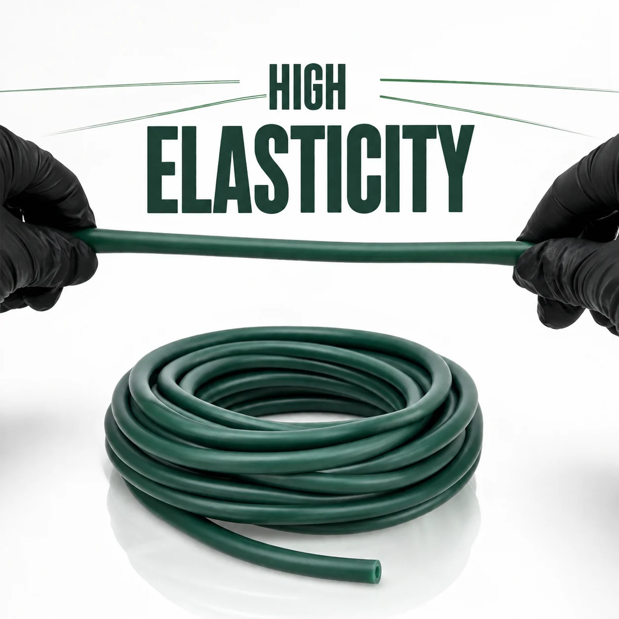Dark Green Natural Latex Tube ID1.6/1.7/1.8/2/3mm Non-toxic, Odorless, Wear-resistant, Pressure Resistant and Elastic Latex Tube