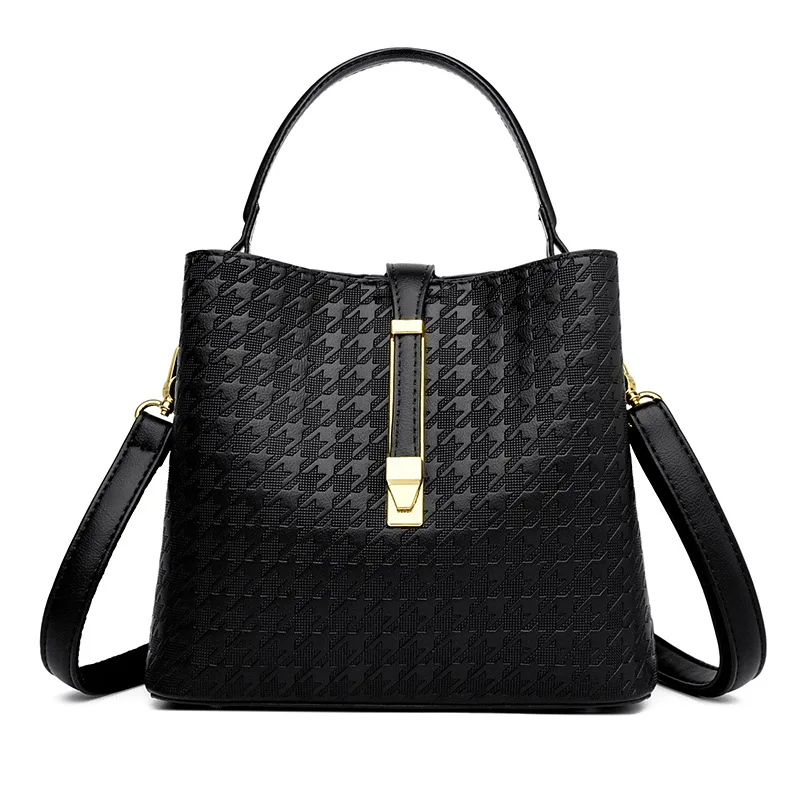 

Large Capacity Women's New Bucket Handbag, Soft Leather Handbag, Fashionable Shoulder and Crossbody Bag