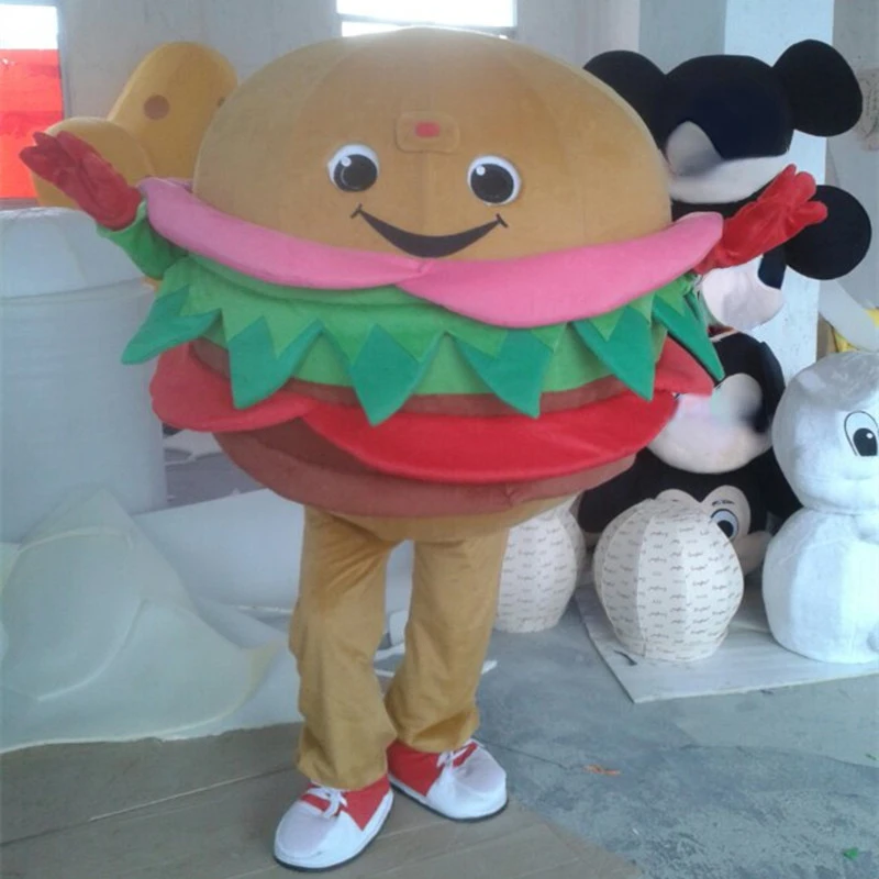 Christmas Hamburger Mascot Costume Cosplay Party Dress Clothing Carnival Adults@ Event Unisex Cartoon Apparel Cosplay Halloween