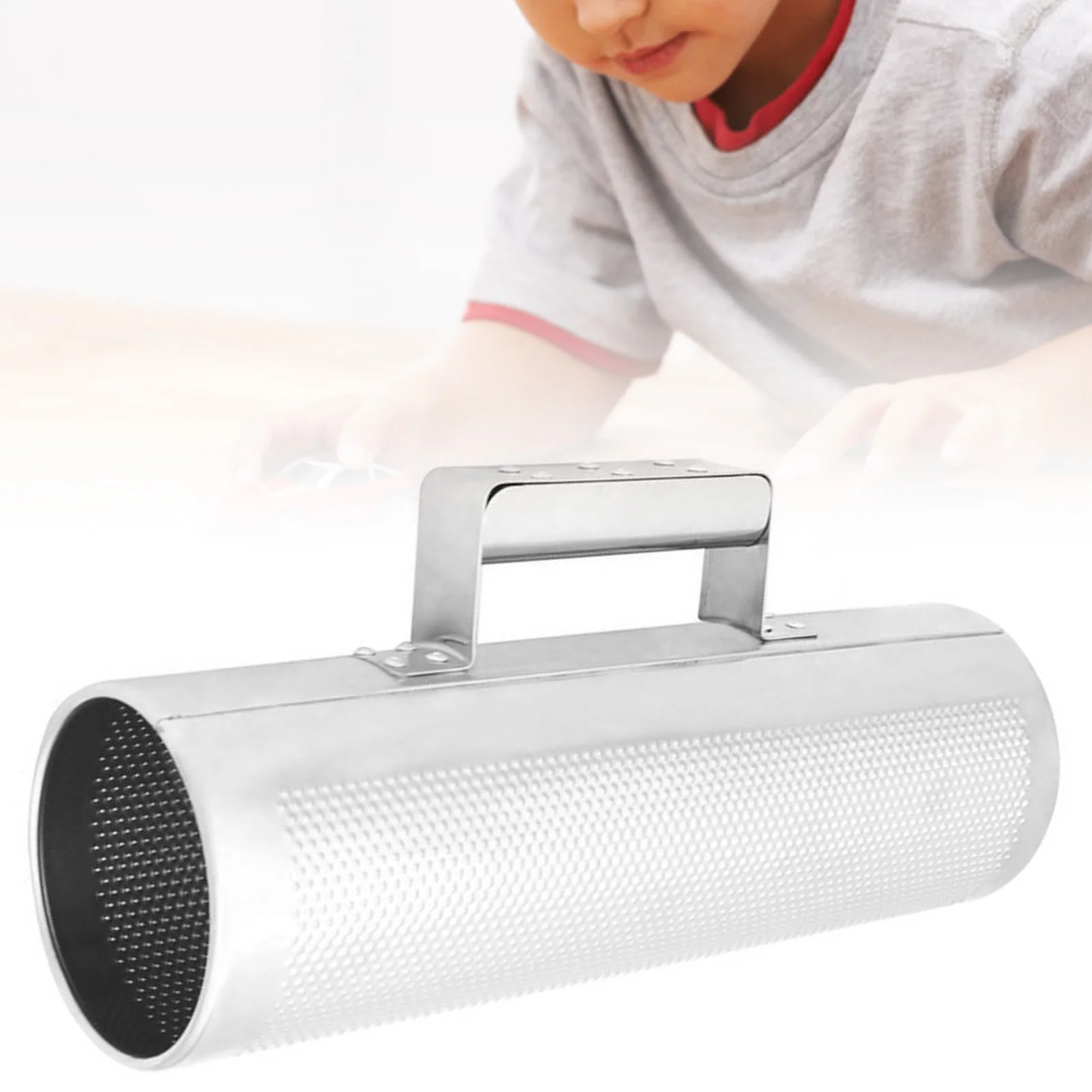 ZK20 Durable Stainless Steel Metal Guiro Musical Percussion Instrument with Scraper
