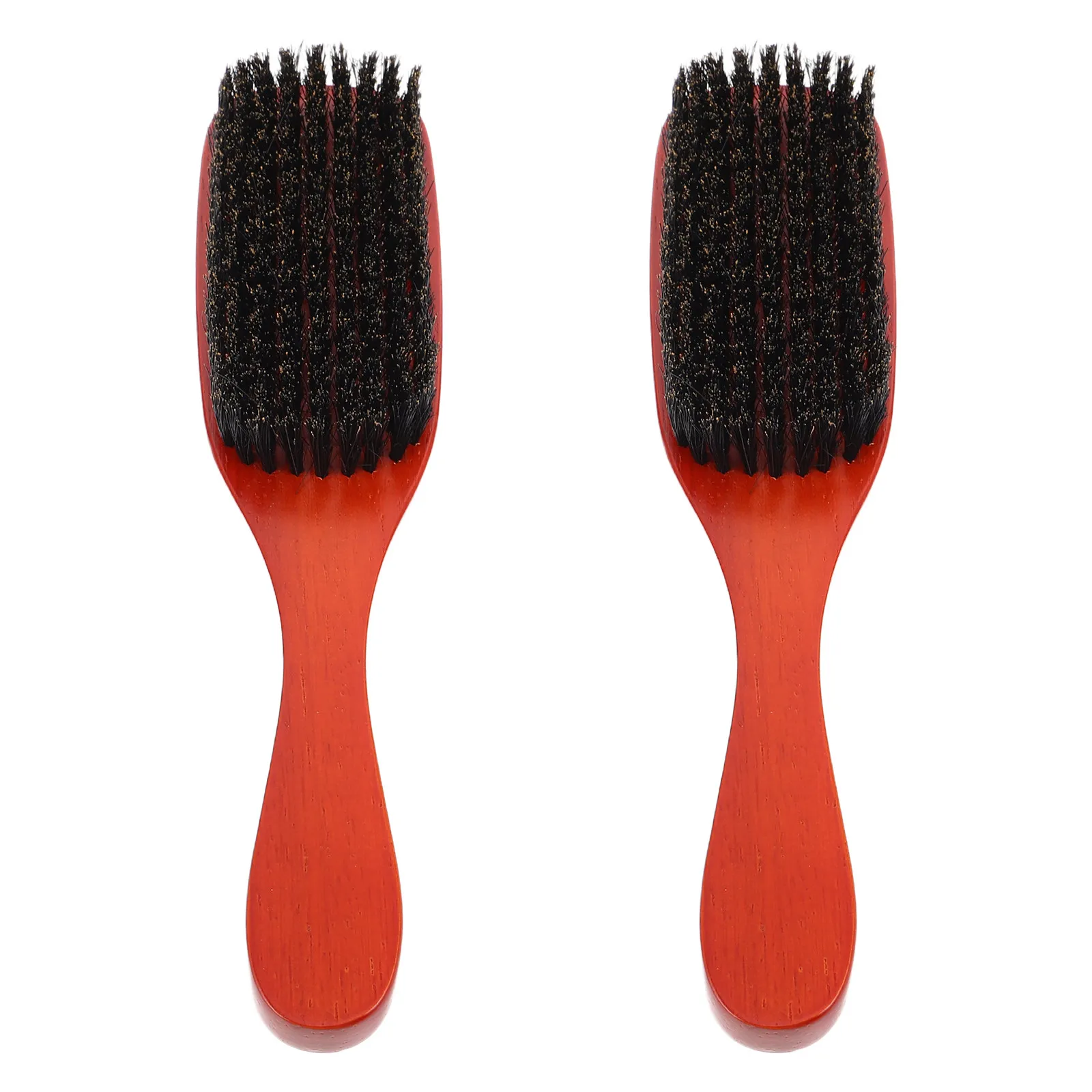 2Pcs Mens Beard Brush Soft Boar Bristle Wood Handle Grooming Tool Styling Smoothing Detangler for Curly Thick Hair Travel Pocket