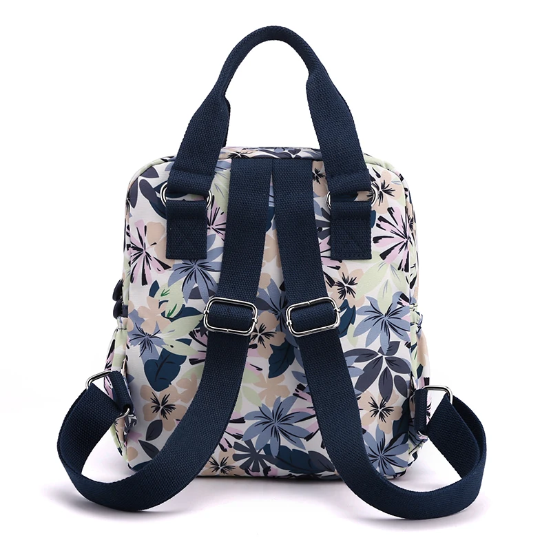 High Quality Women Backpack Flower Printing Nylon Trekking Rucksack Girl Shoulder Bag Female Hiking Outdoor Top-handle bag