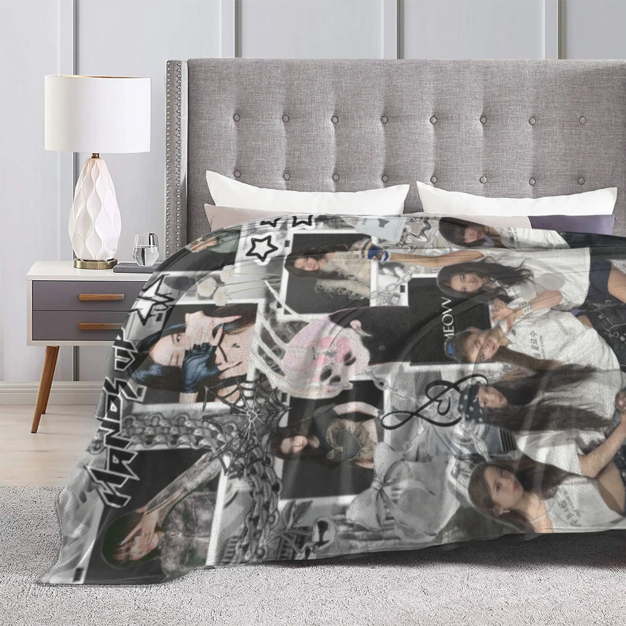 Meovv kpop k-pop مجموعة الفتيات Merch البطانيات فائقة النعومة الفانيلا رمي بطانية مريحة البساط قطعة #6