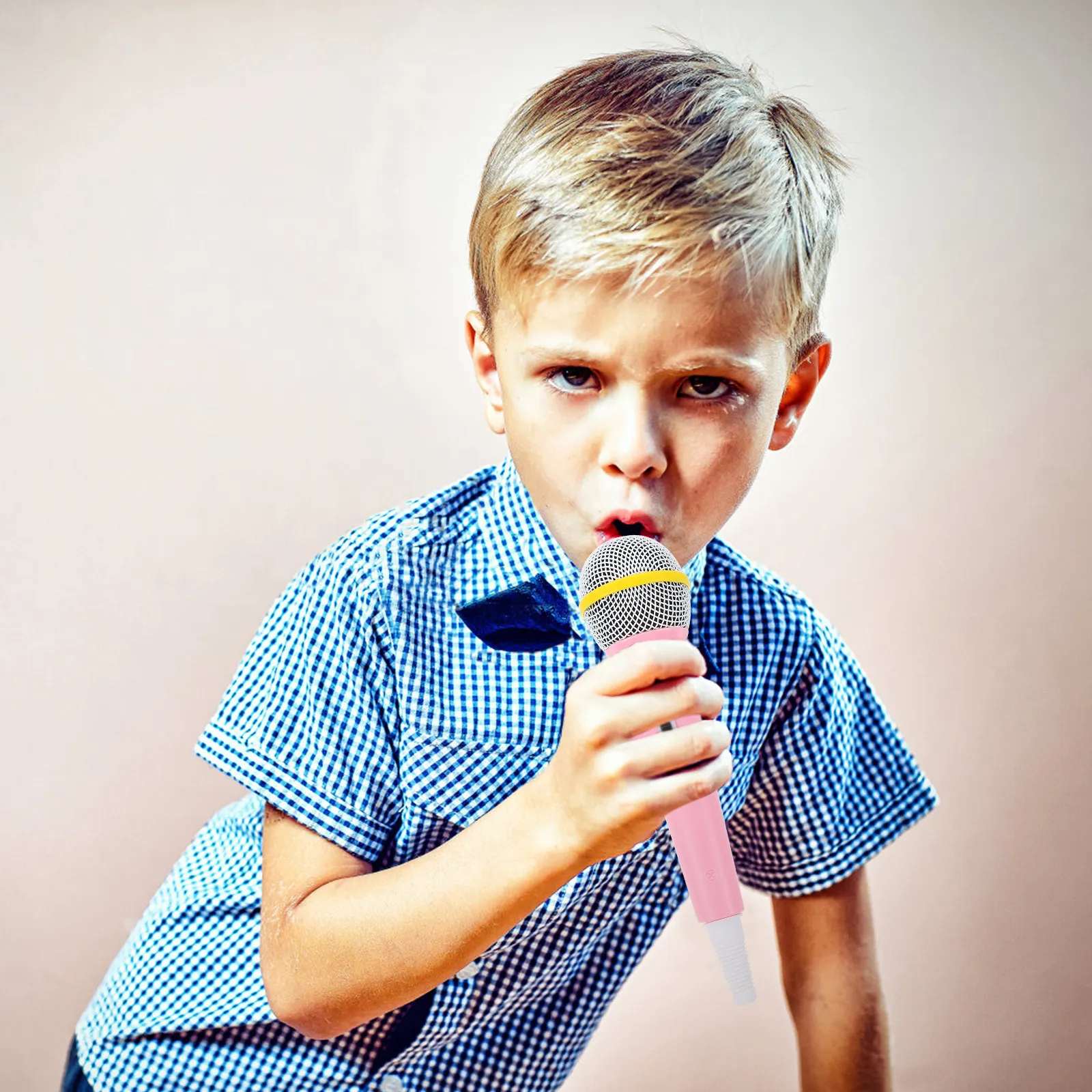 

Легкий компактный имитационный микрофон-реквизит для детских сценических выступлений, пения, ролевых игр, веселых вечеринок, реалистичный подарок