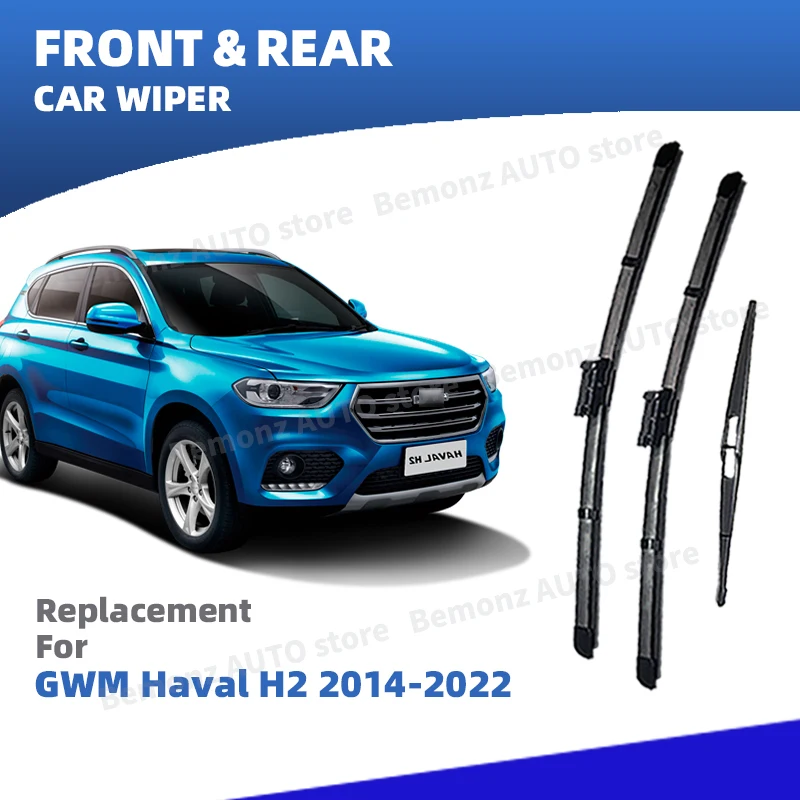 

LHD Front Rear Windshield Wiper Blades For GWM Haval H2 Great Wall Hover H2 2014 - 2022 Windscreen Accessories 2016 2019 2021