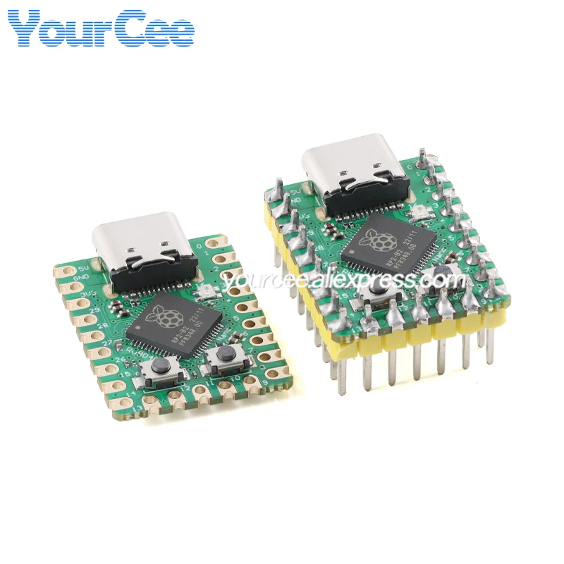 5pcs/1pc ProMicro Pico Mini/W RP2040 Dual Core Cortex M0 Processor 133MHz Core System Development Board Module 264KB SRAM 2MB