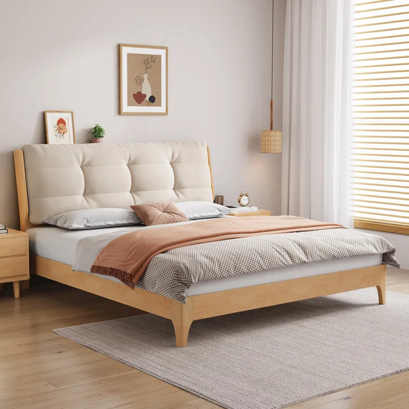 

New 2024 Hot Selling Hotel Bedroom Suspended Bed Mattress Bed Frame Queen With Light Popular Modern Pu Leather King Bed Framepro