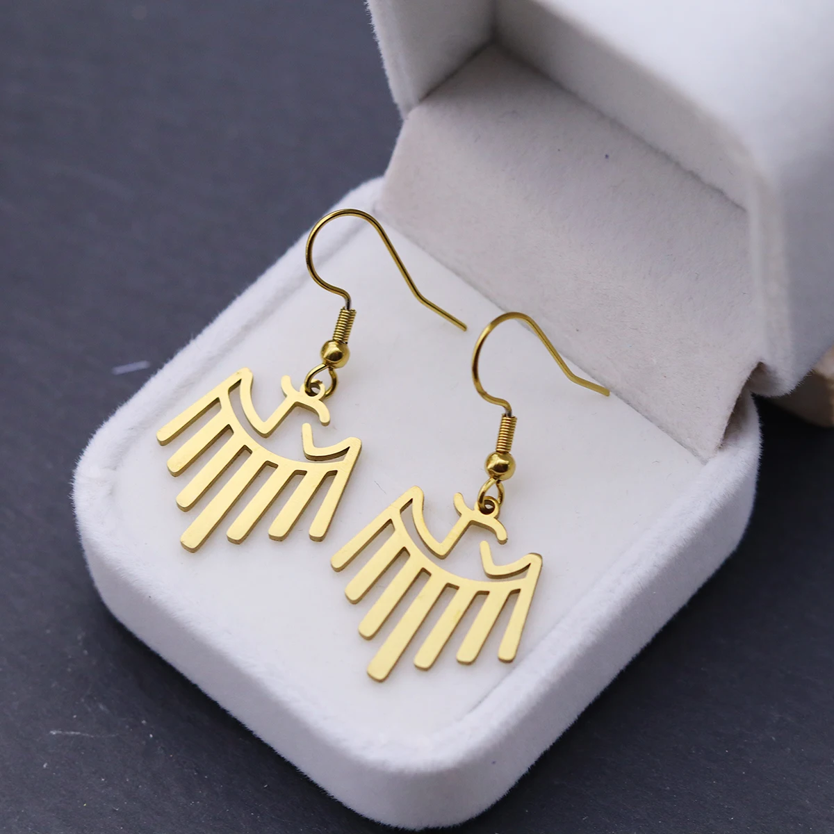 Todorova Stainless Steel Winged Anchor Dangle Earrings Nautical-Chic Stylish Gift for Women Daily Party Accessory