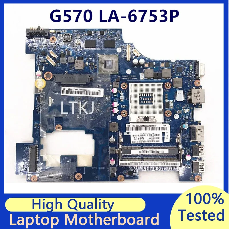 

Mainboard For Lenovo G570 Laptop Motherboard PIWG2 LA-6753P HM65 216-0774207 100% Fully Tested Working Well