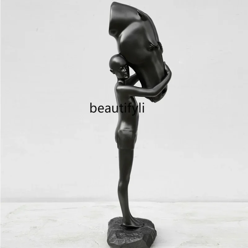 

Horsehead man landing large ornament villa creative soft decoration artwork landscape figure sculpture3286