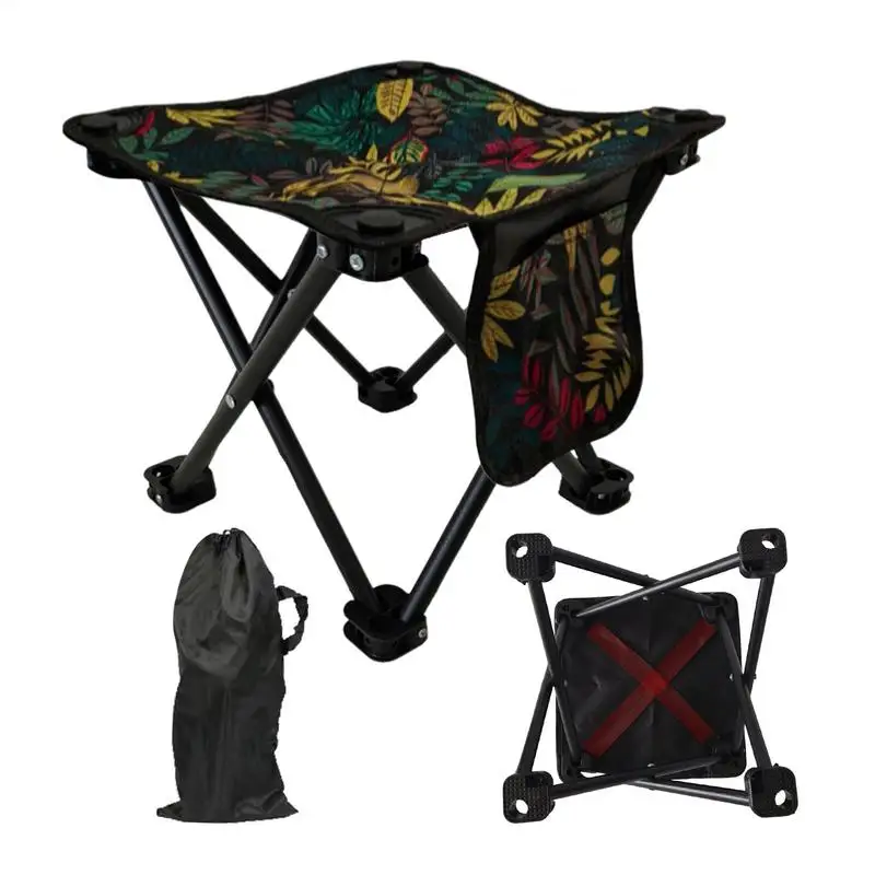 

Folding Camping Chair Folding Camping Chairs Outdoor Heavy Duty Stool with Storage Bag Comfortable Support for Travel Beach