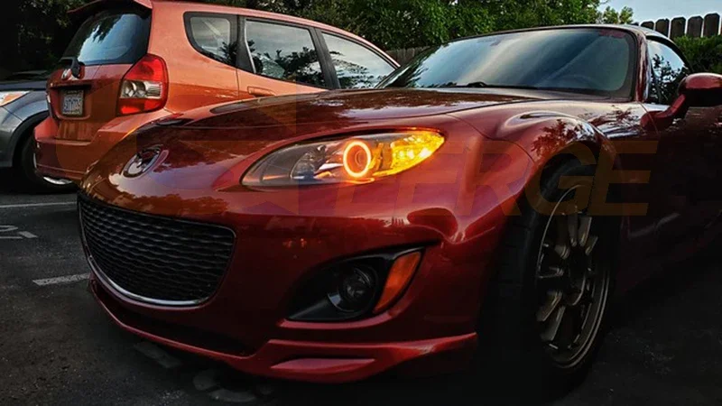 لمازدا Mx-5 Mx 5 مياتا رودستر NB NC ND الترا برايت A/W المتعرج DRL بدوره مصباح إشارة مصلحة الارصاد الجوية Led عيون الملاك عدة خواتم هالة #2