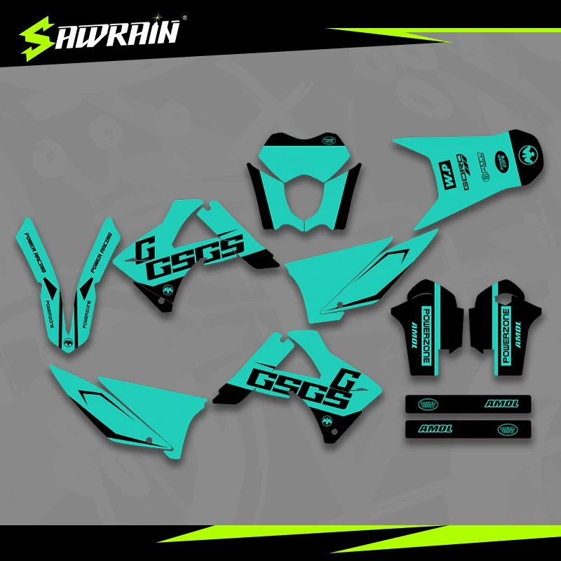 

Sawrain Motorcycle Graphics Backgrounds Decal Stickers Kits for GASGAS 10-11EC MC 03