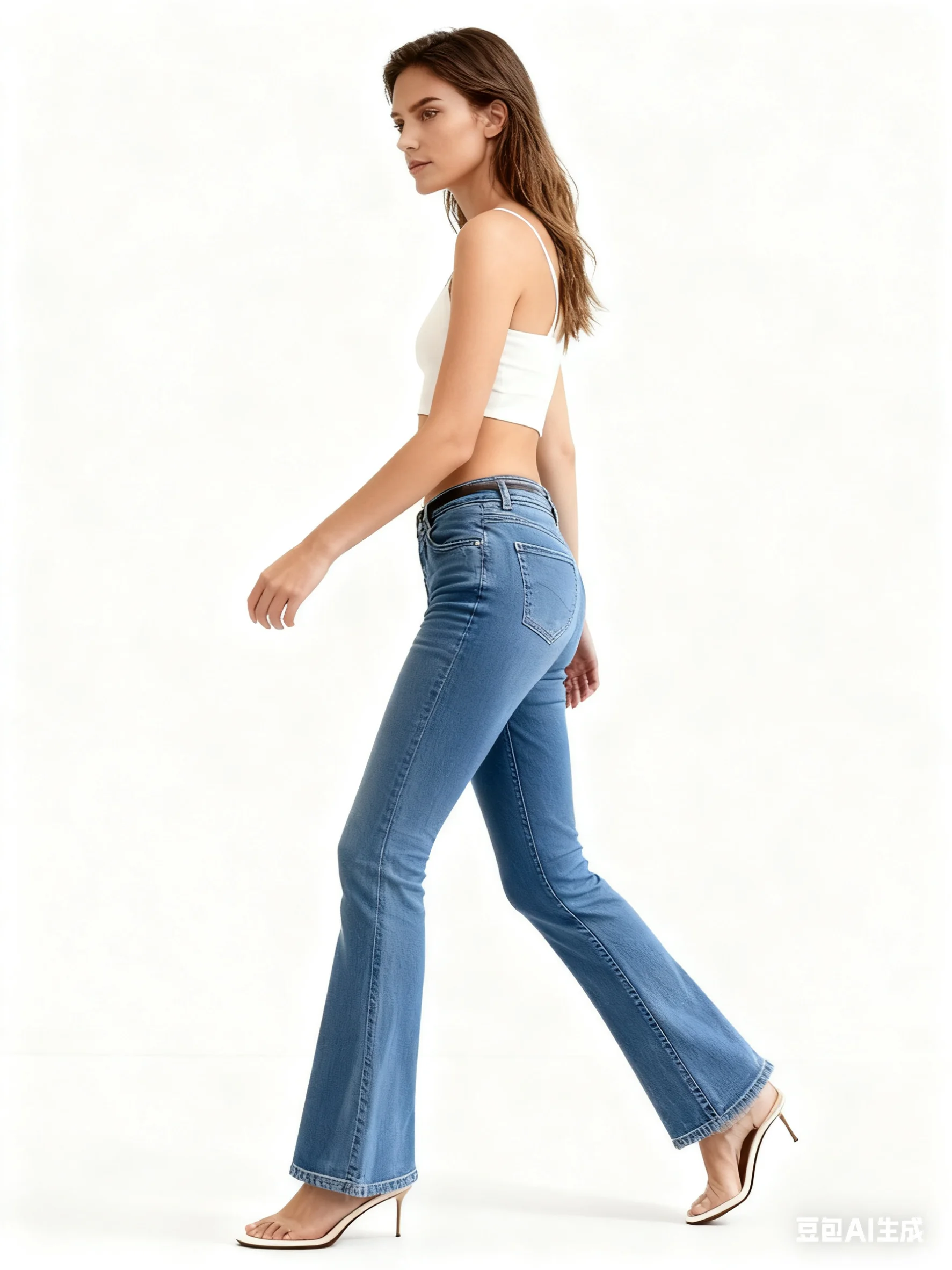 Jean évasé grande taille pour femme, pantalon en Denim taille haute, vêtements confortables pour femmes