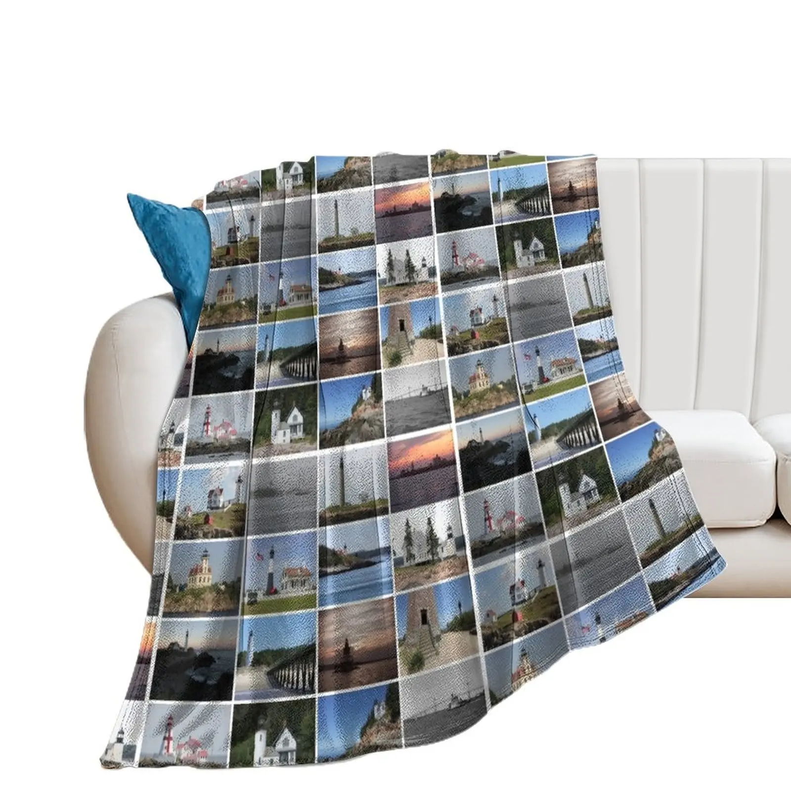 

Lighthouses of the Atlantic Coast Throw Blanket Hairys Bed Decorative Sofas Single Blankets