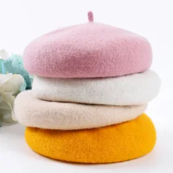 Children's Hat Wool Baby Girl Hat Winter Autumn Kids Beret Hat For Girls Accessories Fashion Baby Cap Infant Stuff