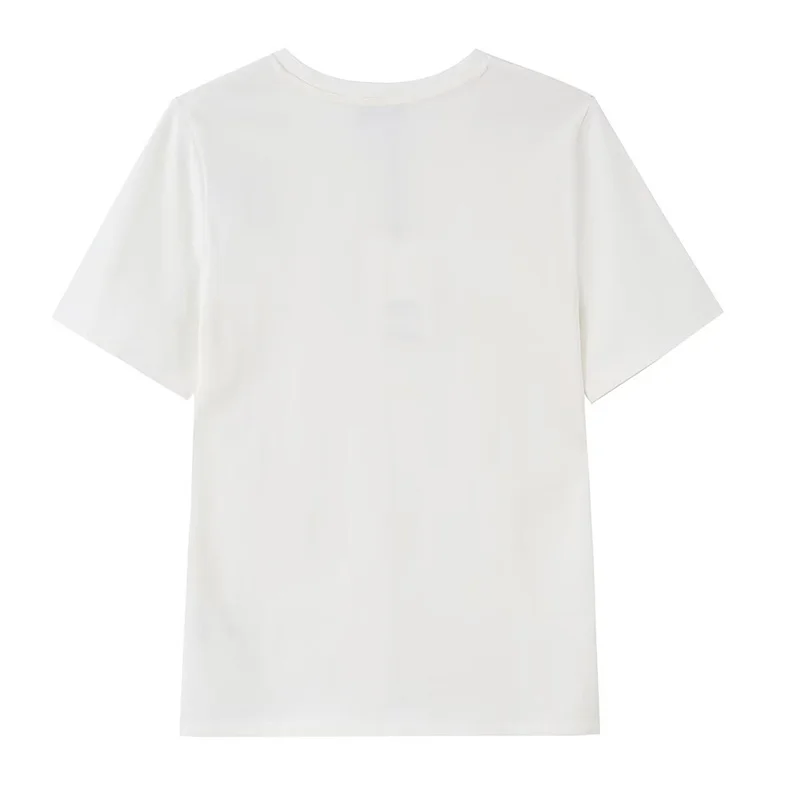 KEYANKETIAN 2026 Summer Minimalist Casual Loose-Fit T-Shirt Crew Neck  Cute Fish Lemon Net Bag Embroidery  Short Sleeves Top Tee