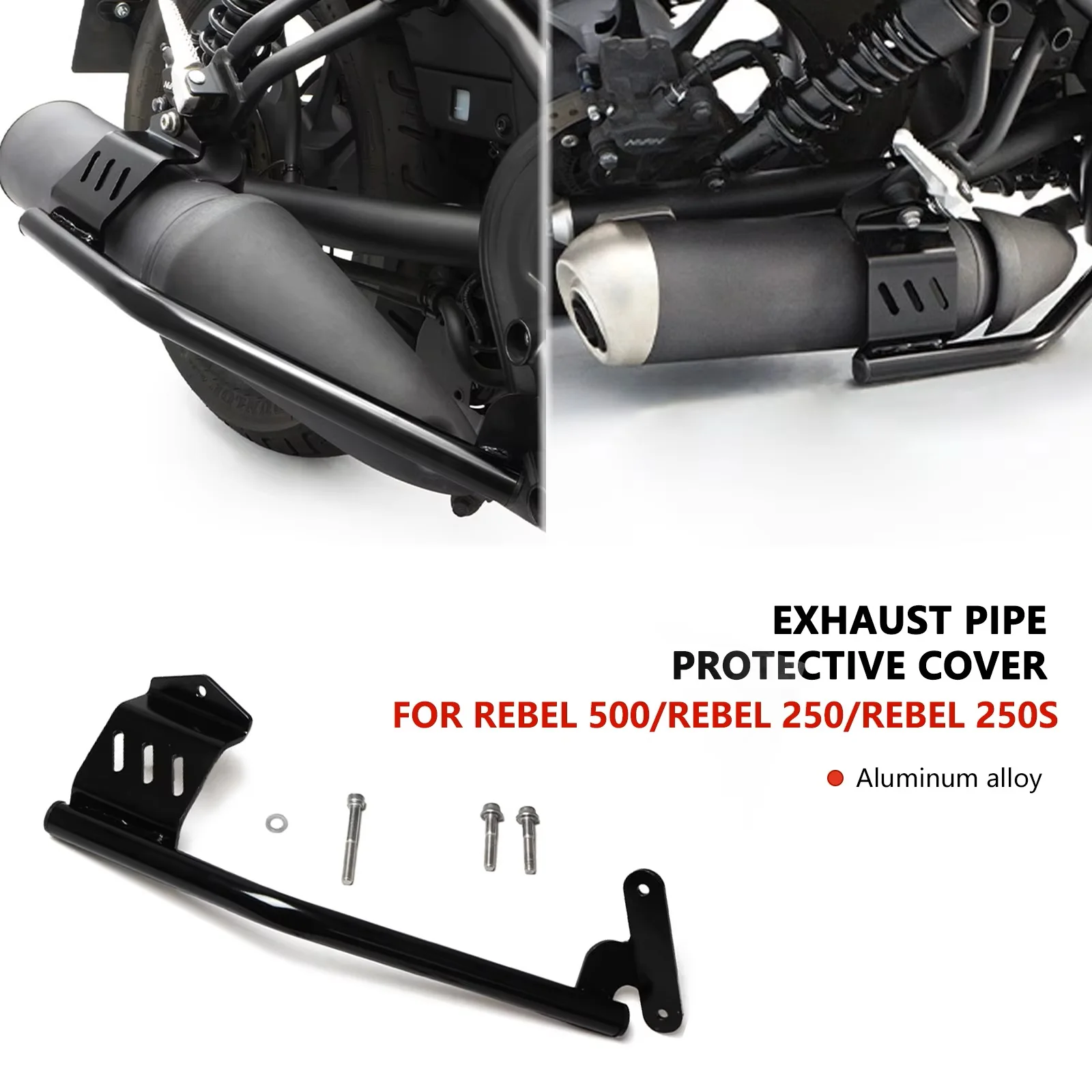 

Защита выхлопной трубы мотоцикла для Rebel 500 Rebel 250 S 2017-2025, защита от ударов, бампер, глушитель, защита от падения