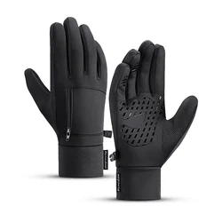 NEW Winter Men Women PU Leather Cycling Glove Waterproof Resistant Bike Gloves Non-Slip Motorcycle Gloves Guantes Mtb Enduro