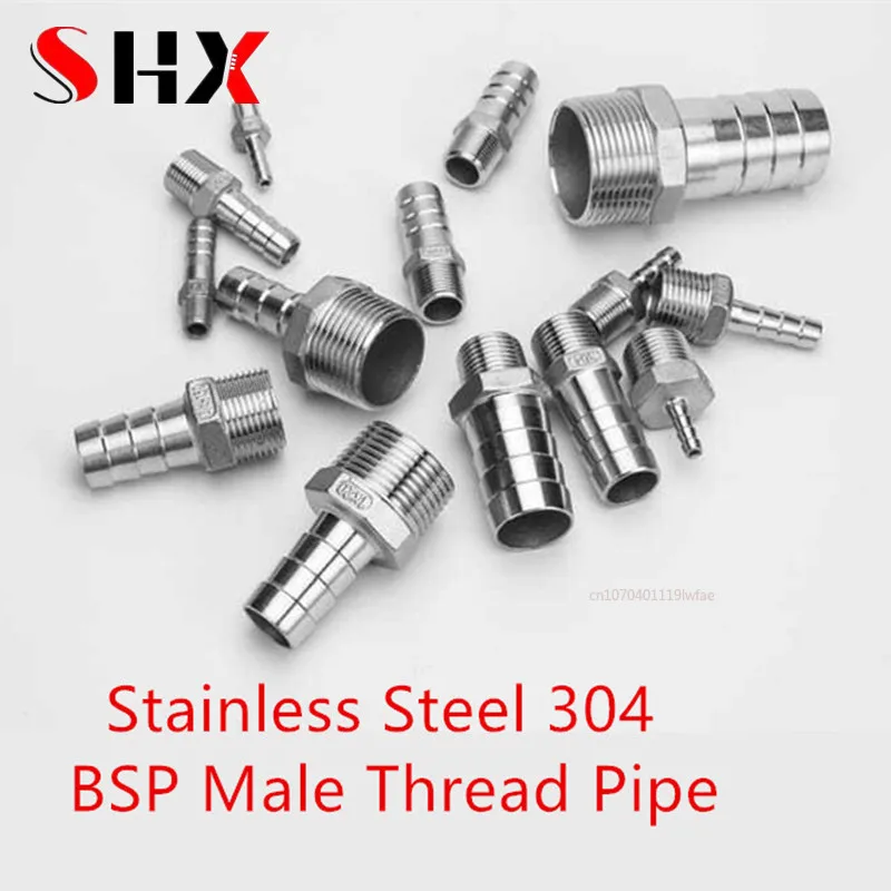 BSP Male Thread Pipe Fitting to 6 8 10 12mm 1/8\