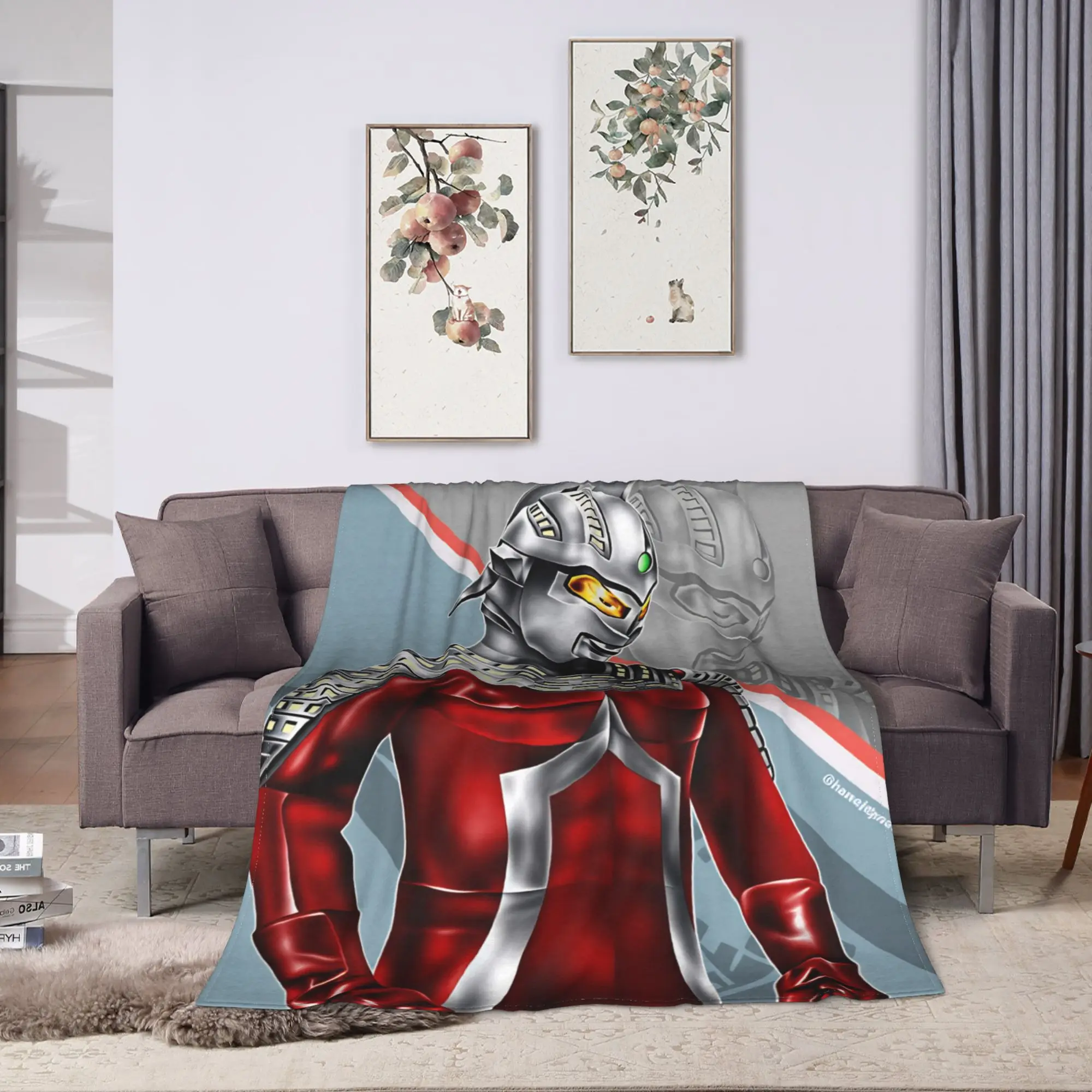 Ultraman Tiga Zero  Flannel Blanket  Soft Throw Blanket for Living Room Travel Fashion Bedspread Sofa Bed Cover