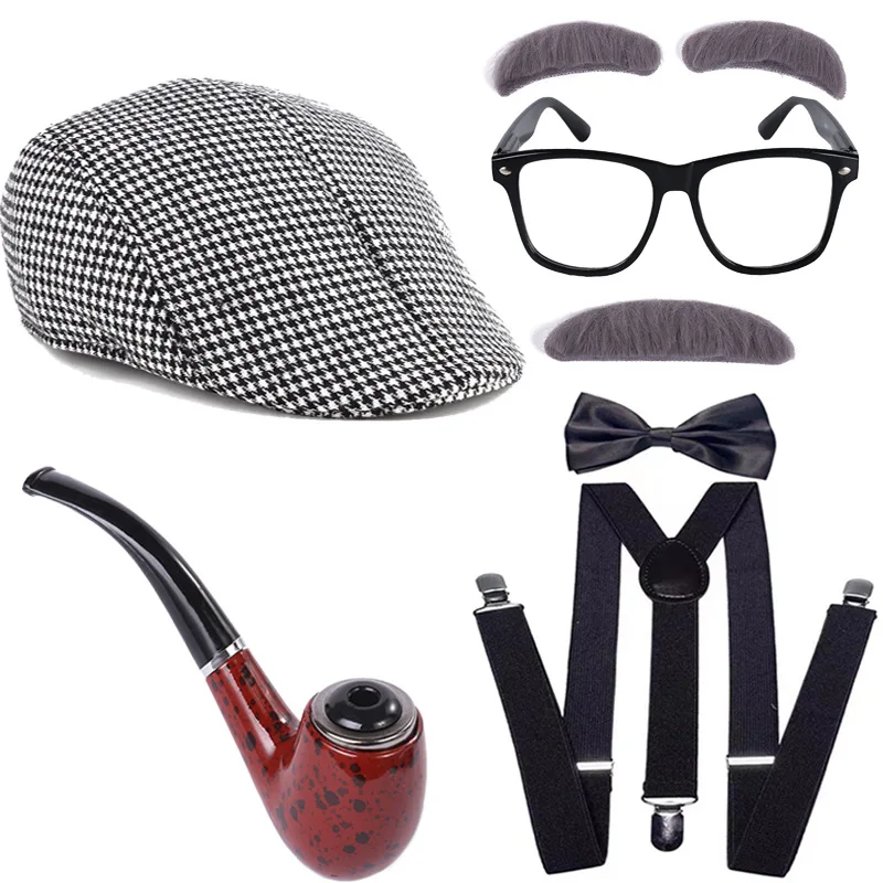 Children's Day Kids 100 Days Of School Costume For Boys Old Man Grandpa Beard Glasses Dress Up Props Halloween Carnival Party