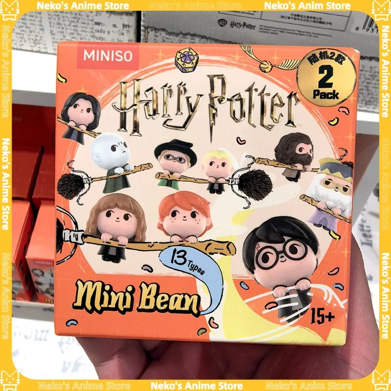 En Stock auténtico MINISO Harry Potter tumbado Mini caja ciega Hermione Ron Dumbledore figura de Anime muñeca coleccionable en miniatura de juguete