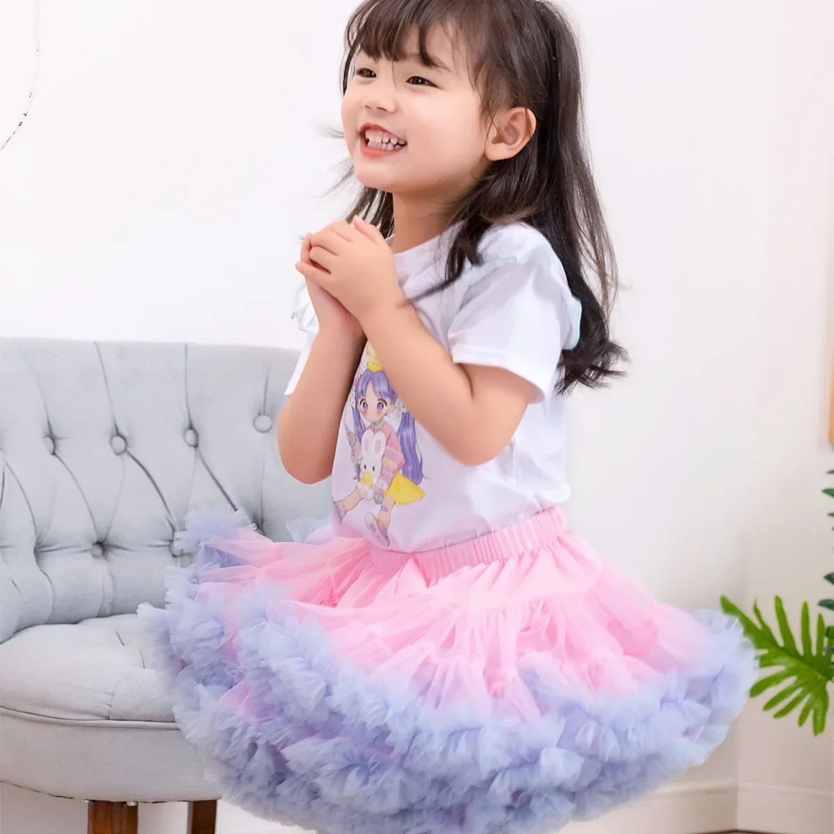 HOT Lush Small Baby Girls Tutu Skirt for Kids Children Puffy Tulle Skirts for Girl Newborn Party Princess Girl Clothes PP002