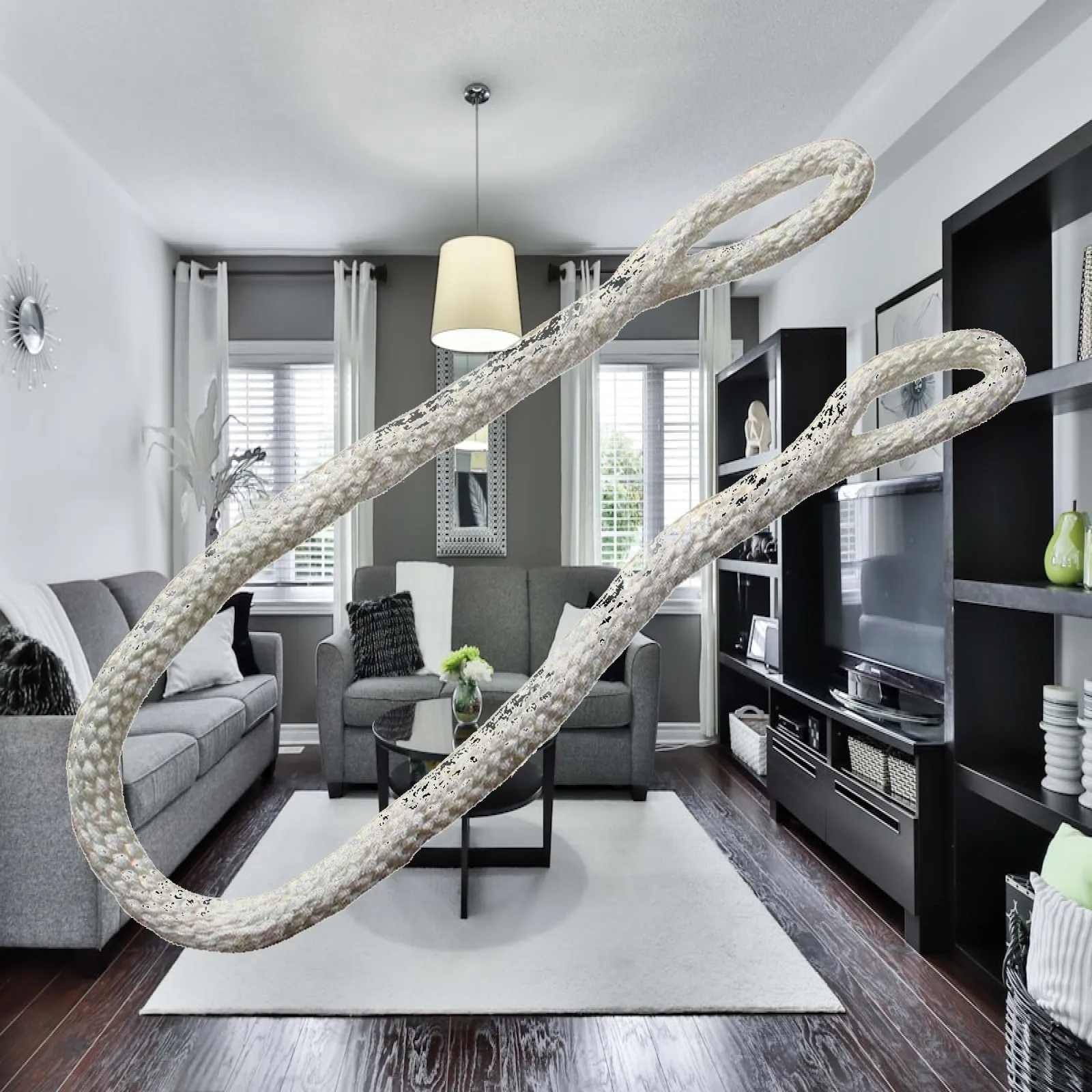 Braided Nylon Lifting Rope Industrial Lifting Rope with Loop Eyes Looped Nylon Rigging Sling Resistant Non-Marring