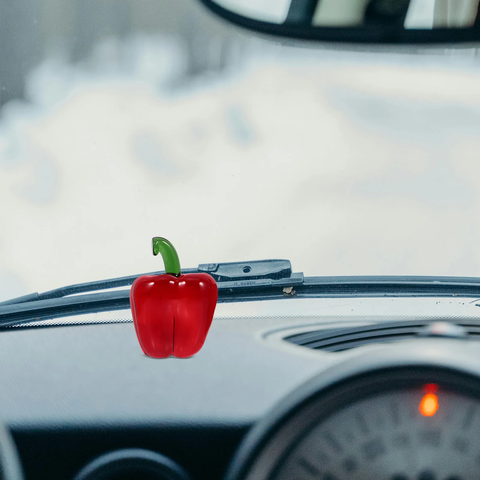 

2 Pcs Bedroom Chili Decoration Decorative Prop Home Bell Pepper Figurine for Office