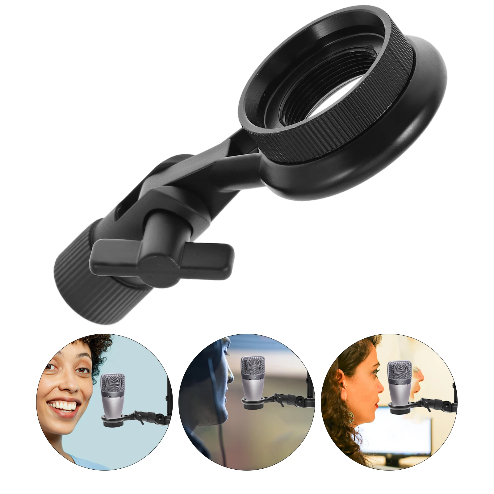 

Microphone Shockproof Bracket Anti Vibration Rack Accessories Metal Mic Stand Clip Holder Suitable All Sizes Adjustable Angle