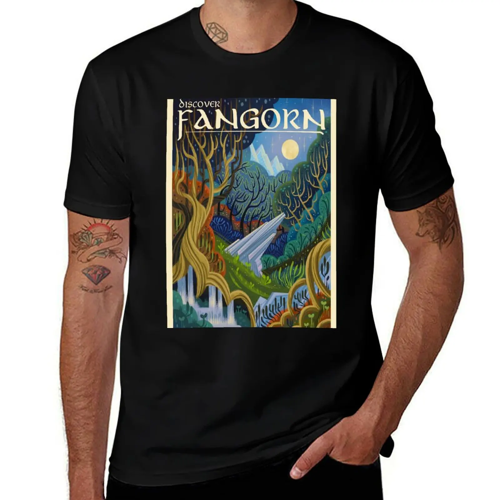 DISCOVER FANGORN T-Shirt man clothes baggy shirts t shirts for men cotton