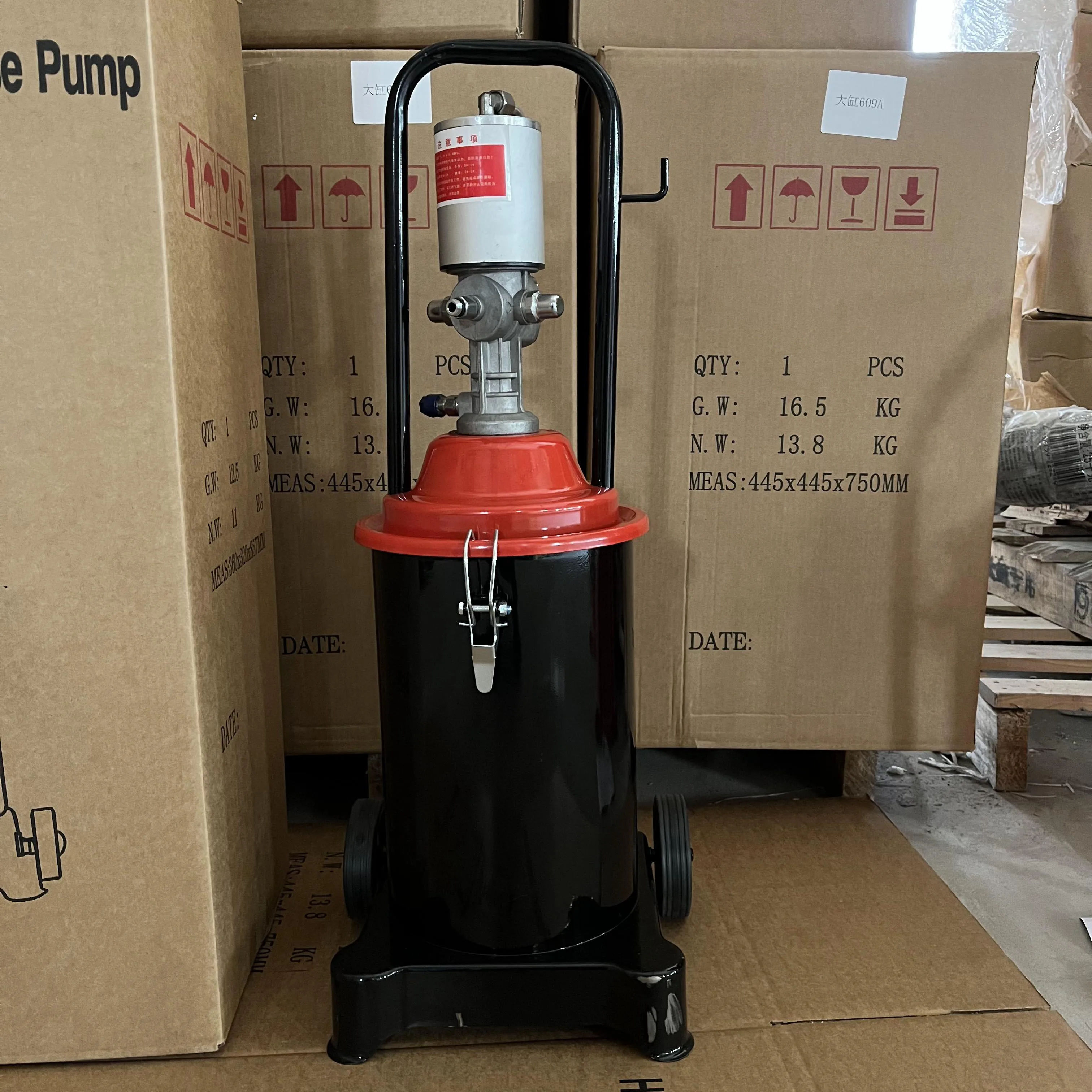 60:1 Ultra Auto/Automatic High Pressure Air Grease Lubricator 13Kg 12L Portable Pneumatic Grease Pump Gun